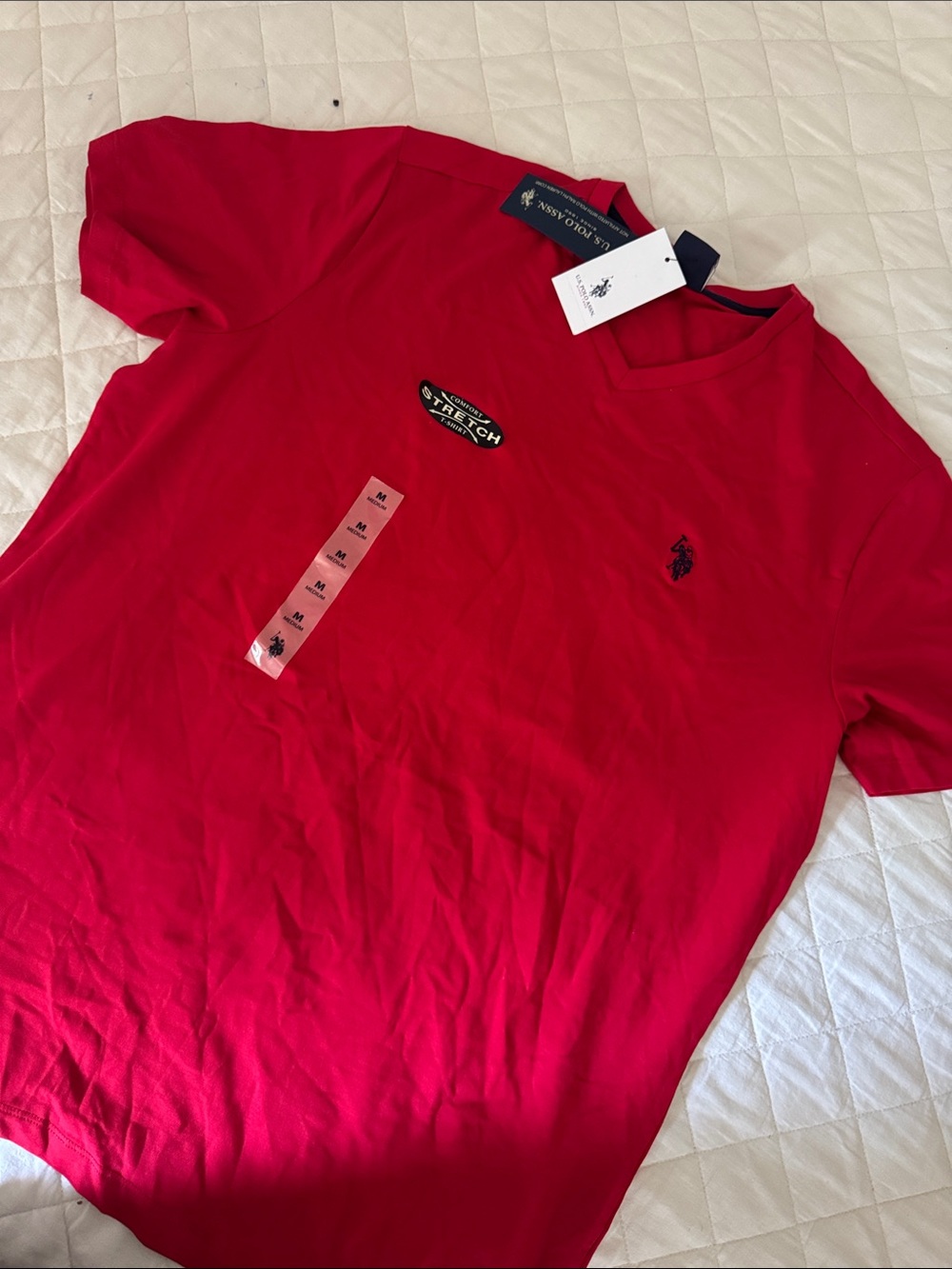 U.S. Polo Assn. Men’s Bright Red V-Neck Polo Shirt